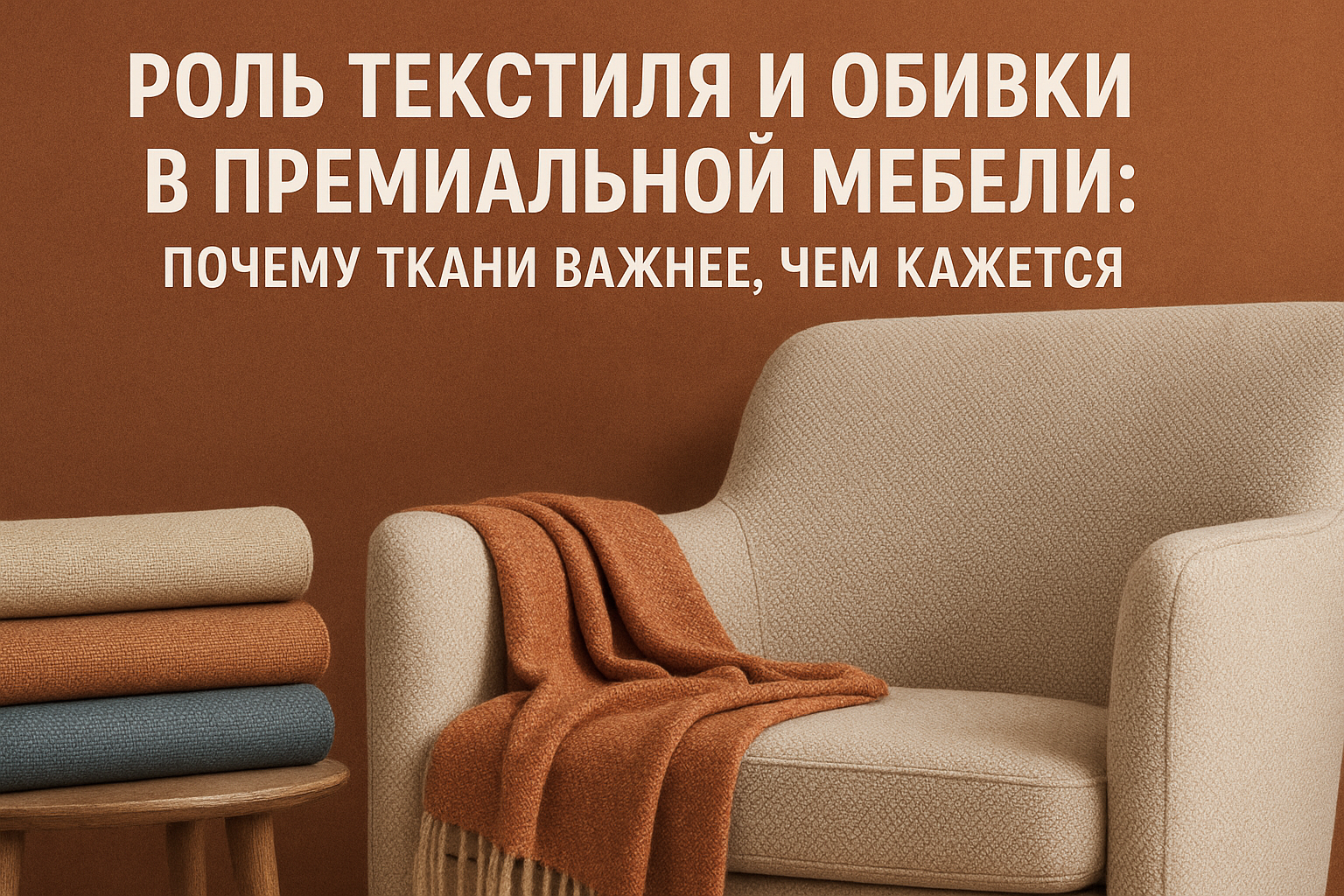 Роль текстиля и обивки в премиальной мебели: почему ткани важнее, чем кажется