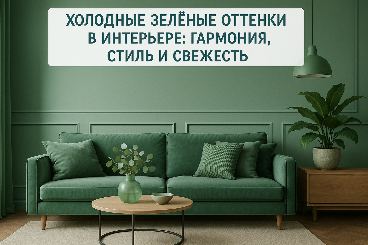 Холодные зеленые оттенки в интерьере: гармония, стиль и свежесть