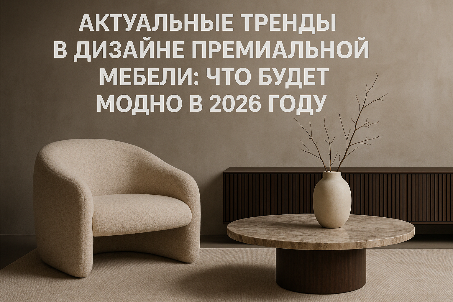 Актуальные тренды в дизайне премиальной мебели: что будет модно в 2026 году