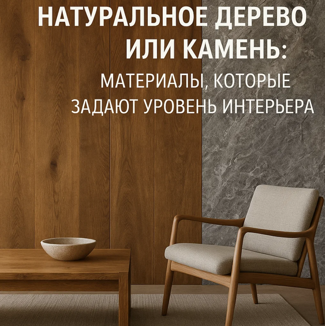 Натуральное дерево или камень: материалы, которые задают уровень интерьера