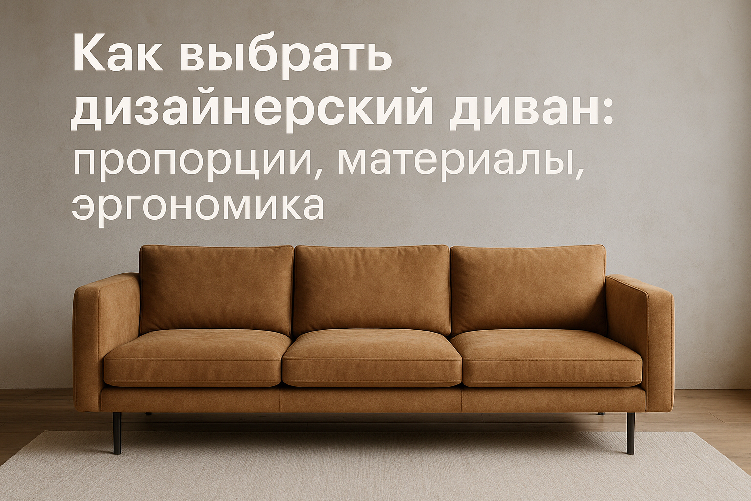 Как выбрать дизайнерский диван: пропорции, материалы, эргономика